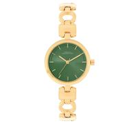 French Connection Gold Bracelet Watch Green Dial | Acotis - Stainless Steel / Glass