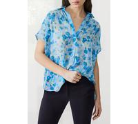 French Connection Gretha Ss Printed Popover Still Water size 10 | Blouses Outlet | Women 10