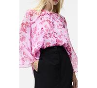 French Connection Isla Hallie Crinkle Tie Nk Top Violet Pink Multi size S | Blouses Outlet | Women | Purple S