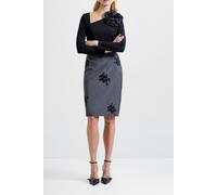 French Connection Jamie Tailored Floral Skirt Charcoal Grey Black size 6 | Midi Skirts Outlet | Women | Black 6