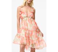 French Connection Jasmine Organza Halter Nk Dres Orange Multi size 8 | Midi Dresses Outlet | Women