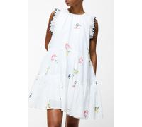 French Connection Kirsty Holland Tiered Dress White Multi size S | Mini Dresses Outlet | Women | White S