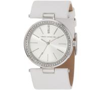 French Connection Ladies White Strap Watch With Stone Set Round Dial CD89.14FCX