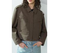 French Connection Larissa Faux Suede Bomber Vintage Khaki size XL | Bomber Jackets Outlet | Women | Brown XL