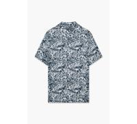 French Connection Leaf Viscose Revere S/s Marine/salt size L | Casual Shirts Outlet | Men L