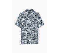 French Connection Leaf Viscose Revere S/s Marine/salt size M | Casual Shirts Outlet | Men M