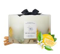 French Connection Botanical Infused Scented Pillar Candle | Real Dried Botanicals | Vegetable Wax Blend | 5% Fragrance Oil | Long-Lasting Home Fragrance Gift, (Large, Lemon, Neroli & Cedarwood)