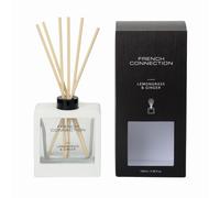 French Connection Lemongrass & Ginger Reed Diffuser 100ML White Wooden Surround French Connection White 100ml