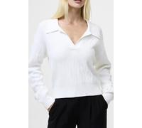 French Connection Lily Mozart Collared Jumper Linen White size L | Sweaters Outlet | Women | White L