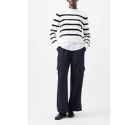 French Connection Lily Mozart Poplin Mix Top Winter White/moonles size XS | Knitted Sweaters Outlet | Women | White XS