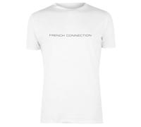 French Connection Logo Short Sleeve Tee Shirt-White-Medium