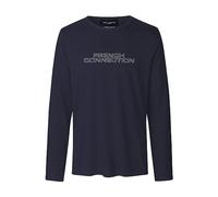 French Connection Long Sleeve Spacefold T-Shirt X-Large (Navy)