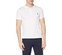 French Connection Men's Basic Sneezy Polo Plain Short Sleeve T-Shirt, White, X-Large