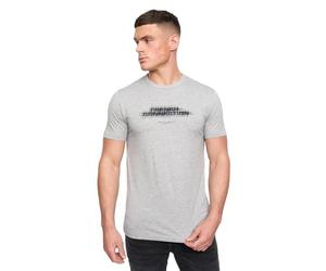 French Connection Men's Double Logo T-Shirt L Light Grey/Marine