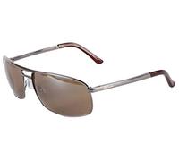 French Connection Mens Metal Rectangle Sunglasses - Dark Gunmetal Grey