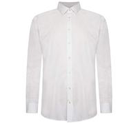 French Connection Mens Plus Size Plain Shirt Formal Work Long Sleeve Casual Shirts White