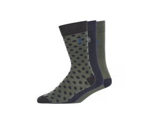 French Connection Mens Socks (Pack of 3)7 UK-11 UK Marine/Dark Green BG1293