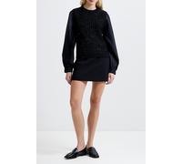 French Connection Mix Media L/s Jumper Black size XL | Longsleeves Outlet | Women | Black XL