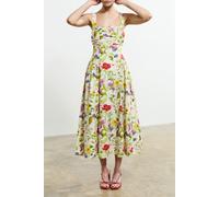 French Connection Monica Barletta Poplin Midi Dr White Multi size 10 | Midi Dresses Outlet | Women | White 10