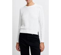 French Connection Mozart Popcorn Cable Jumper Winter White size M | Knitted Sweaters Outlet | Women | White M