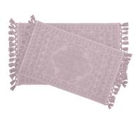 French Connection Nellore Bathroom Rugs Set of 2 Woven and Beaded Bathroom Mats Durable Non-Slip Bath Rugs Thick Bath Mats for Bathroom and Shower