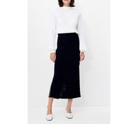 French Connection Ottie Midi Back Slit Skirt Navy Winter White size M | Midi Skirts Outlet | Women | Blue M
