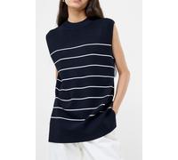 French Connection Ottie Striped Vest Navy White size M | Shirts Outlet | Women | Blue M
