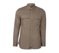 French Connection Oxford Overshirt L/s Solid Lgt. Khaki size S | Military Jackets Outlet | Men | Brown S