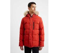 French Connection Padded Mid Length Parka Coat Orange