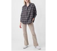 French Connection Panita Org Check Pop Ovr Shirt Medium/dark Check Mx size S | Blouses Outlet | Women S
