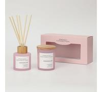 Strawberry Prosecco 130G Candle and 100ML Reed Diffuser Gift Set Pastel Range French Connection Baby Pink 2 Pack