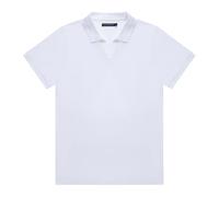 French Connection Pique Micro Polo Shirt-White-X-Large