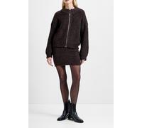 French Connection Renee Boucle Ls Zip Through Bitter Chocolate size S | Sweaters Outlet | Women | Brown S