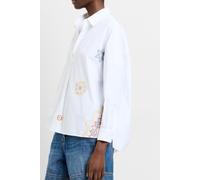 French Connection Rhodes Emb Poplin Shirt White Multi size 10 | Blouses Outlet | Women | White 10