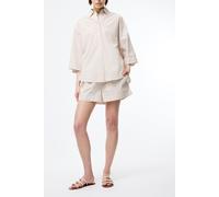 French Connection Rhodes Pop Strp Ss Popovr Incense/porcelain Cr size L | Button-Down Shirts Outlet | Women L