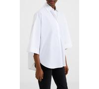 French Connection Rhodes Poplin Ss Popover Linen White size L | Button-Down Shirts Outlet | Women | White L