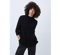 French Connection Ribbed Knit Oversized Jumper - Black, Navy, Size Xs, Women Navy