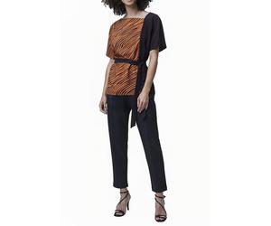 French Connection Rosalind Asymmetric Neck Top Decadence/canyon Mlt size 6 | Blouses Outlet | Women 6