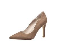 FRENCH CONNECTION Scallop Women's Pumps - Pointed Toe Heels for Women with Cushioned Sole, Taupe, 7 UK