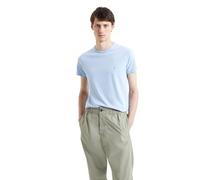 French Connection Short Sleeve Regular Fit Logo Crew Neck Tshirt-Light Blue-X-Large