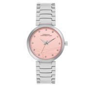French Connection Silver Bracelet Watch Pink Dial | Acotis - Stainless Steel / Glass