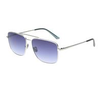 French Connection Silver Square Full Frame Sunglasses 100% UV Protection (UV400) Blue Gradient Faded Lenses Mens Large FC 7635 C2 S