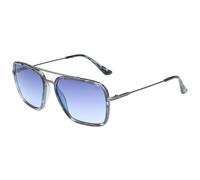 French Connection Square Sunglasses in Blue with Full Fragment 100% UV Protected (UV 400) Blue Gradient Lenses Men Large FC 7621 C2 57 S