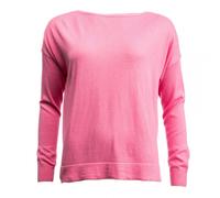 French Connection Summer Silk Knit Long Sleeved Slash Neck Jumper - Chateau Rose - M