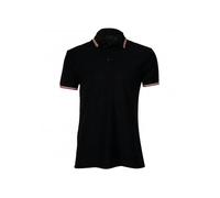 French Connection Textured Contrasting Stripe Polo Shirt, Navy - Small