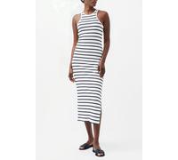 French Connection Tommy Rib Stripe Racer Bk Dres White size M | Midi Dresses Outlet | Women | White M