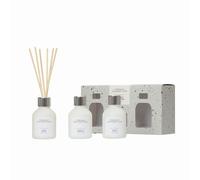 French Connection Black & White Collection Scented Reed Diffuser | Luxury Home Fragrance | 100ML & Trio Sets (Winter Vanilla, Lemon Drizzle, Neroli and Cedarwood Scents, 50ML x 3)