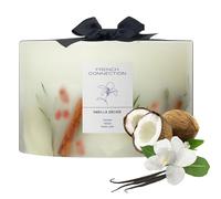 French Connection Botanical Infused Scented Candle | Real Dried Botanicals | Vegetable Wax Blend | 5% Fragrance Oil | Elegant Pillar Candle | Long-Lasting Home Fragrance Gift (Large, Vanilla Orchid)
