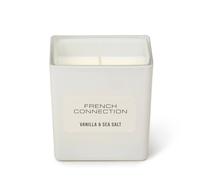 French Connection Vanilla & Sea Salt White Glass Candle 190g - Single Wick Scented French Connection White