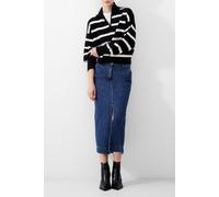 French Connection Vhari Half Knit Jumper Black/winter White size S | Knitted Sweaters Outlet | Women | Black S